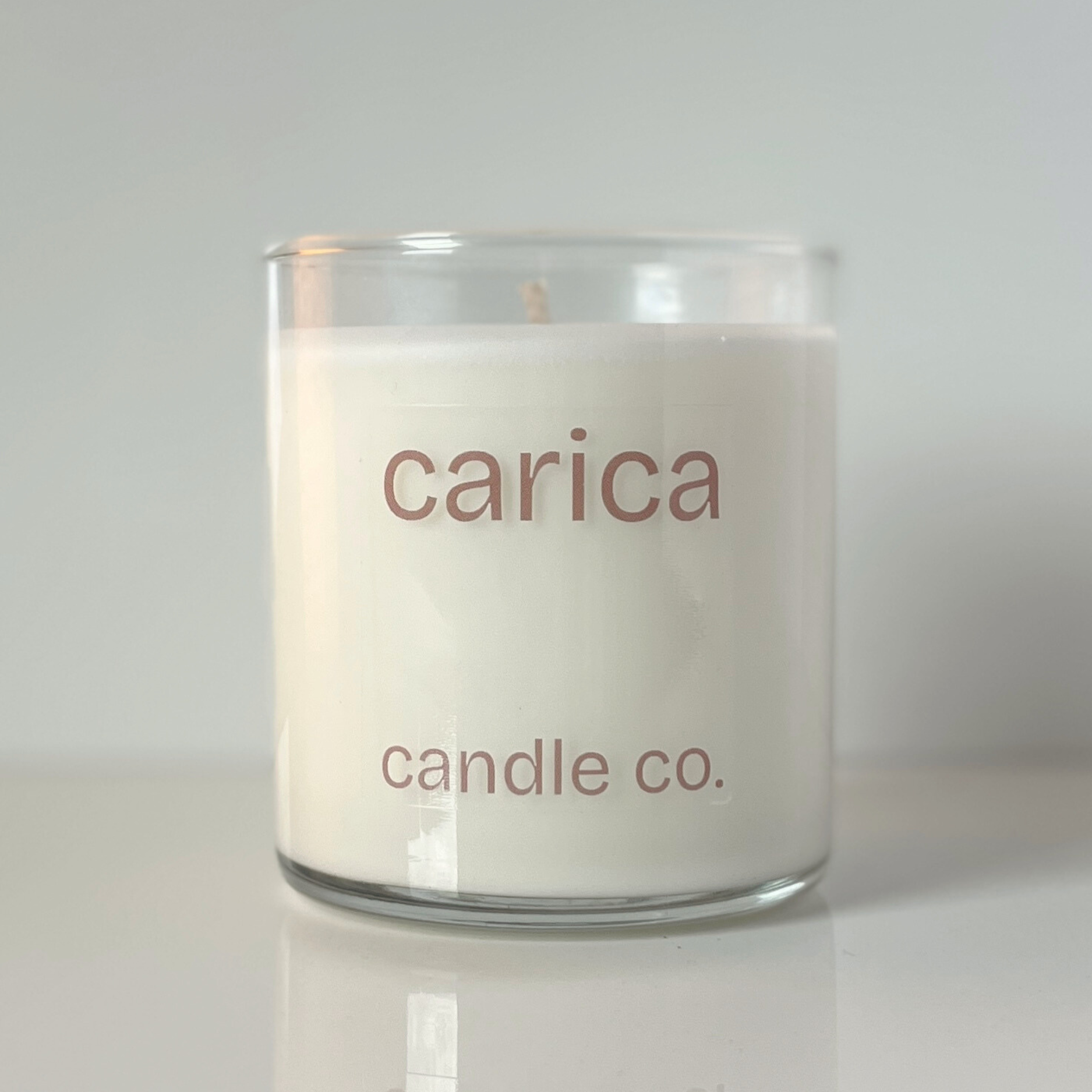 leather + rose soy wax candle